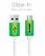Portronics Glow-in Micro USB Cable HD High Speed with Green LED-Green color image