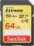 SanDisk 64GB Extreme SDXC UHS-I CardC10, U3, V30, 4K UHD, SD Card  color image