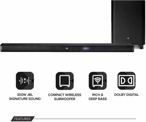 Buy Jbl Soundbar 2.1 Channel With Wireless 4 Subwoofer (300w, Dolby  Digital, Surround Sound) Online In India At Lowest Price | Vplak