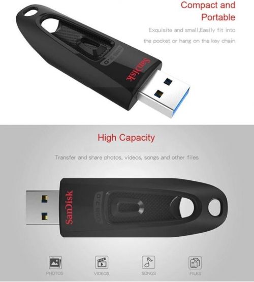 SanDisk Ultra Fit USB 3.0 Flash Drive 128 Go V2 - Clé USB 3.0 128 Go  (garantie constructeur 5 ans)