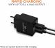 Amkette PowerPro Smart 2  Port Wall Charger MicroUSB Cable image 