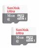 Sandisk 16GB Class 10 Ultra MicroSD Memory Card Combo (2 Pcs) image 