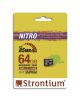 Strontium Nitro 64GB Class 10 UHS-1 MicroSDHC Card  image 
