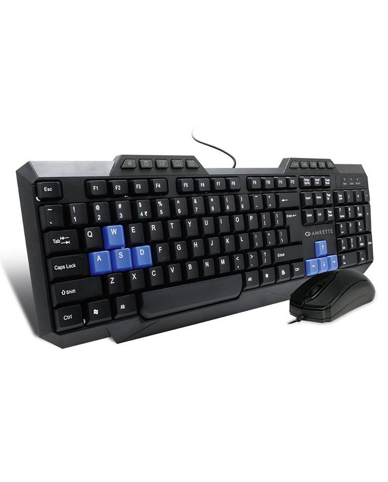 Amkette Xcite Neo USB Keyboard and Mouse Combo (Black) zoom image
