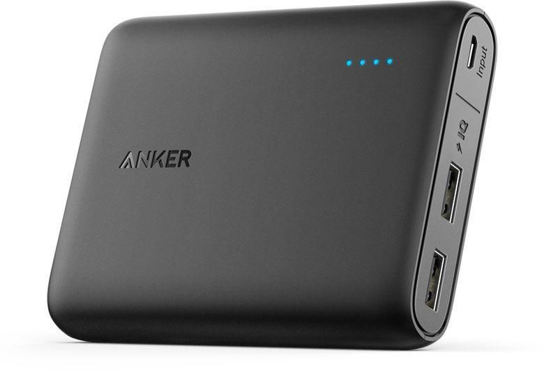 Anker PowerCore 13000 mAh 2-Port Ultra Portable Power Bank with PowerIQ and Voltage for iPhone, iPad, Samsung and More (Black) zoom image