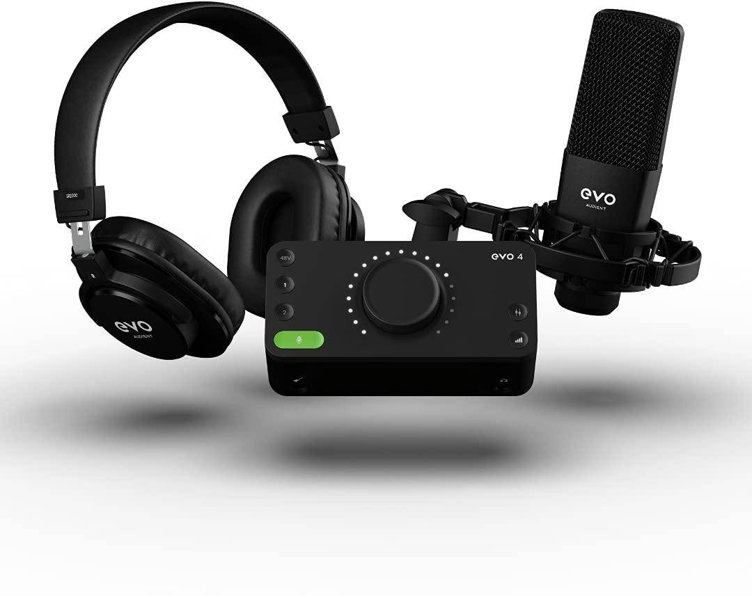 Audient EVO 4 SRB Start Recording Bundle With Interface, Studio Microphone, Headphones & Cable zoom image