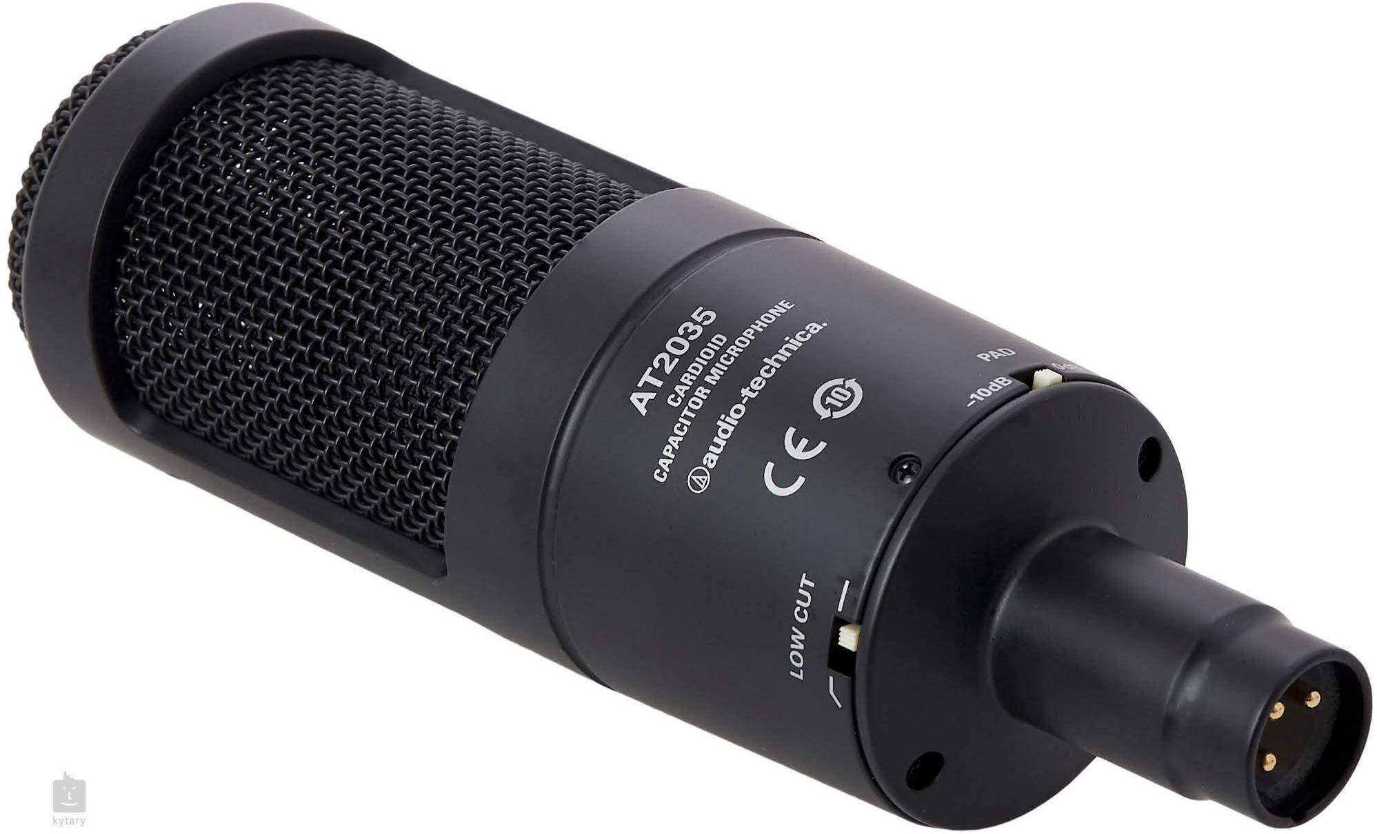 Audio-Technica AT2035 Cardioid Condenser Microphone With Large Diaphragm for smooth, natural sound and low noise zoom image