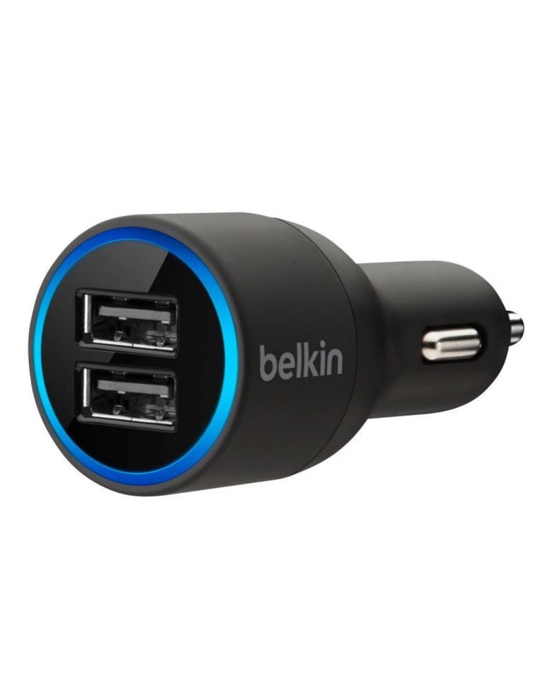 Belkin 2 Port USB Car Charger With Lightning To USB Cable zoom image