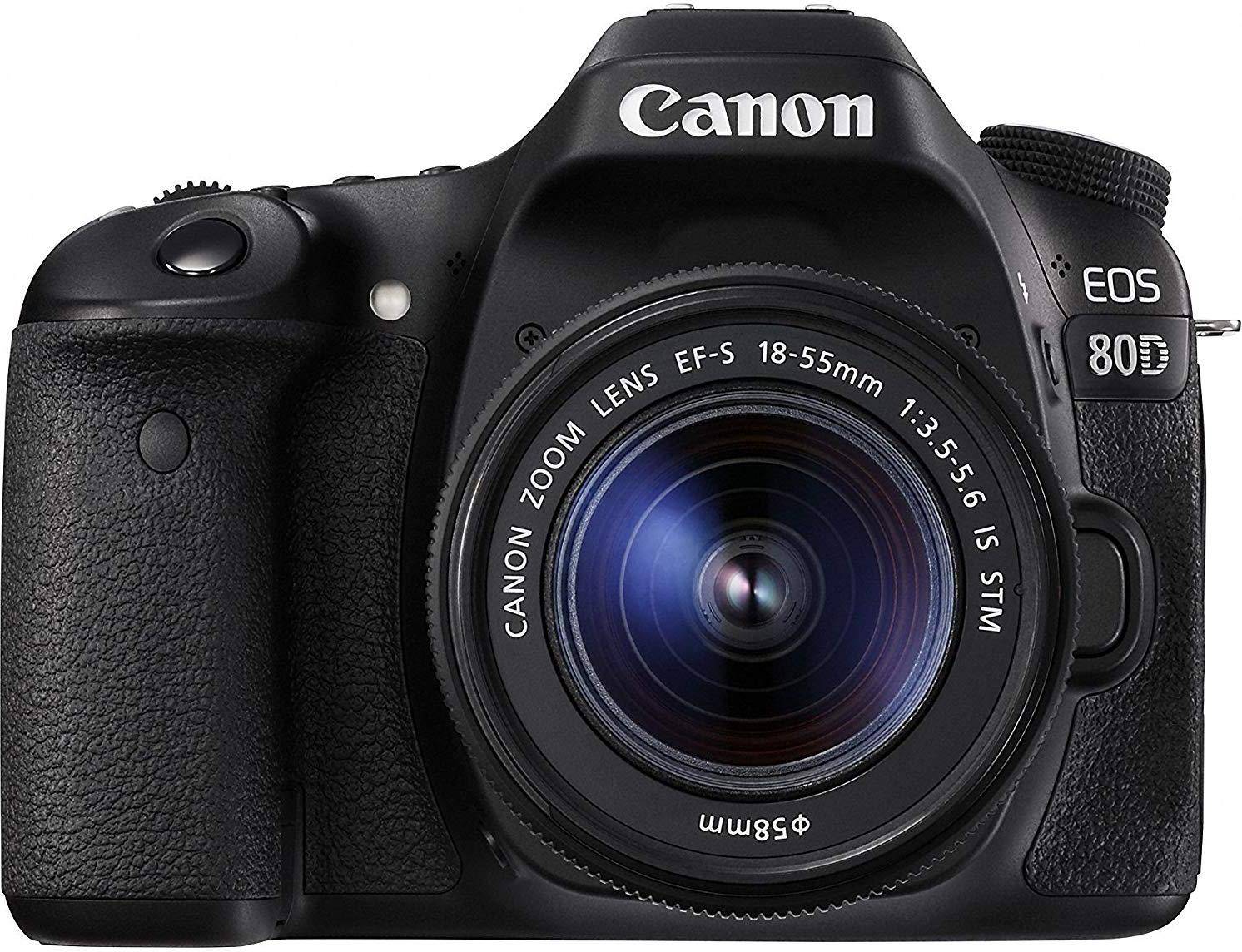 Canon EOS 80D DSLR Camera with EF-S 18-55mm STM Lens and Free Memory Card zoom image