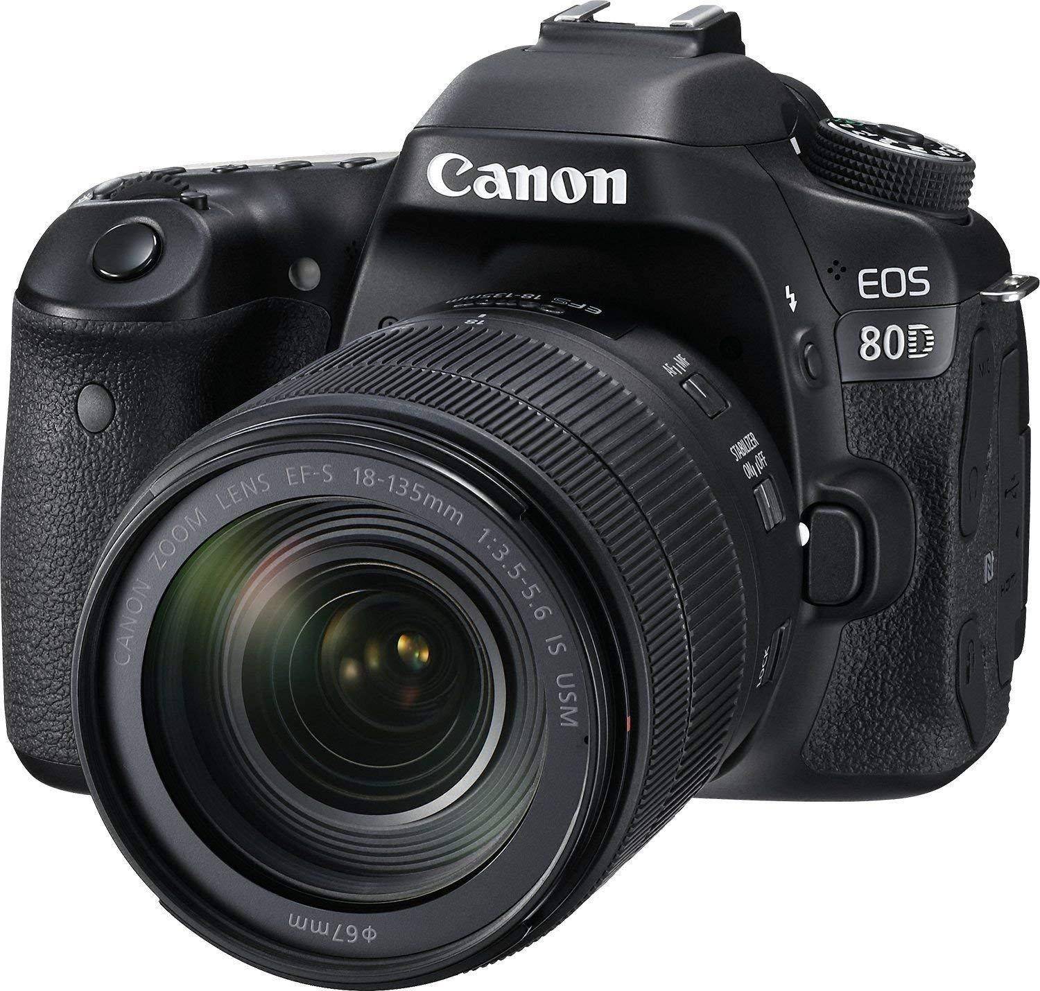Canon EOS 80D DSLR Camera with EF-S 18-135mm USM Lens and Free 16GB Memory Card zoom image