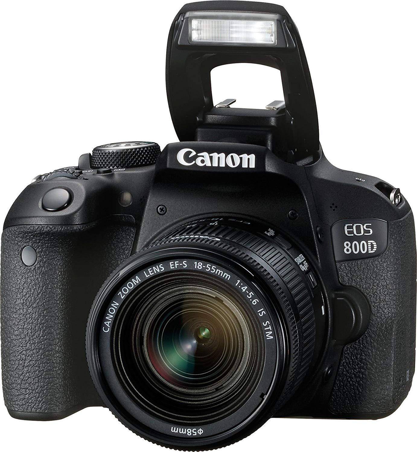 Canon EOS 800D DSLR Camera with EF-S 18-55mm STM Lens + Free 16GB Memory Card and Camera Bag zoom image