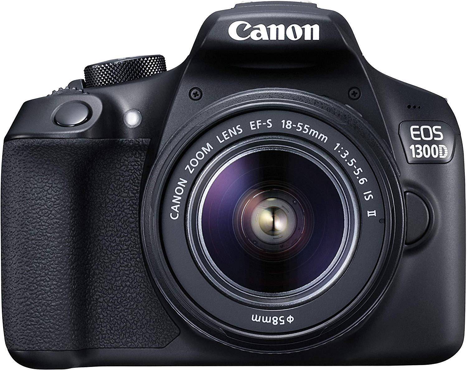Canon EOS 1300D 18MP DSLR Camera with EF-S 18-55 mm ISII Lens + Free 16GB Memory Card and Camera Bag zoom image