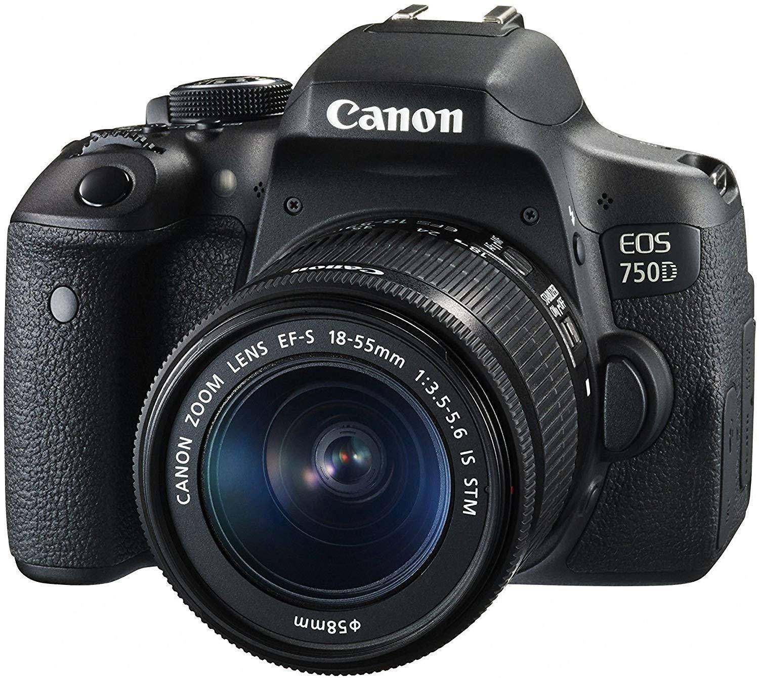 Canon EOS 750D 24.2MP DSLR Camera with EF-S 18-55mm IS STM Lens + Free Memory Card and Camera Bag zoom image