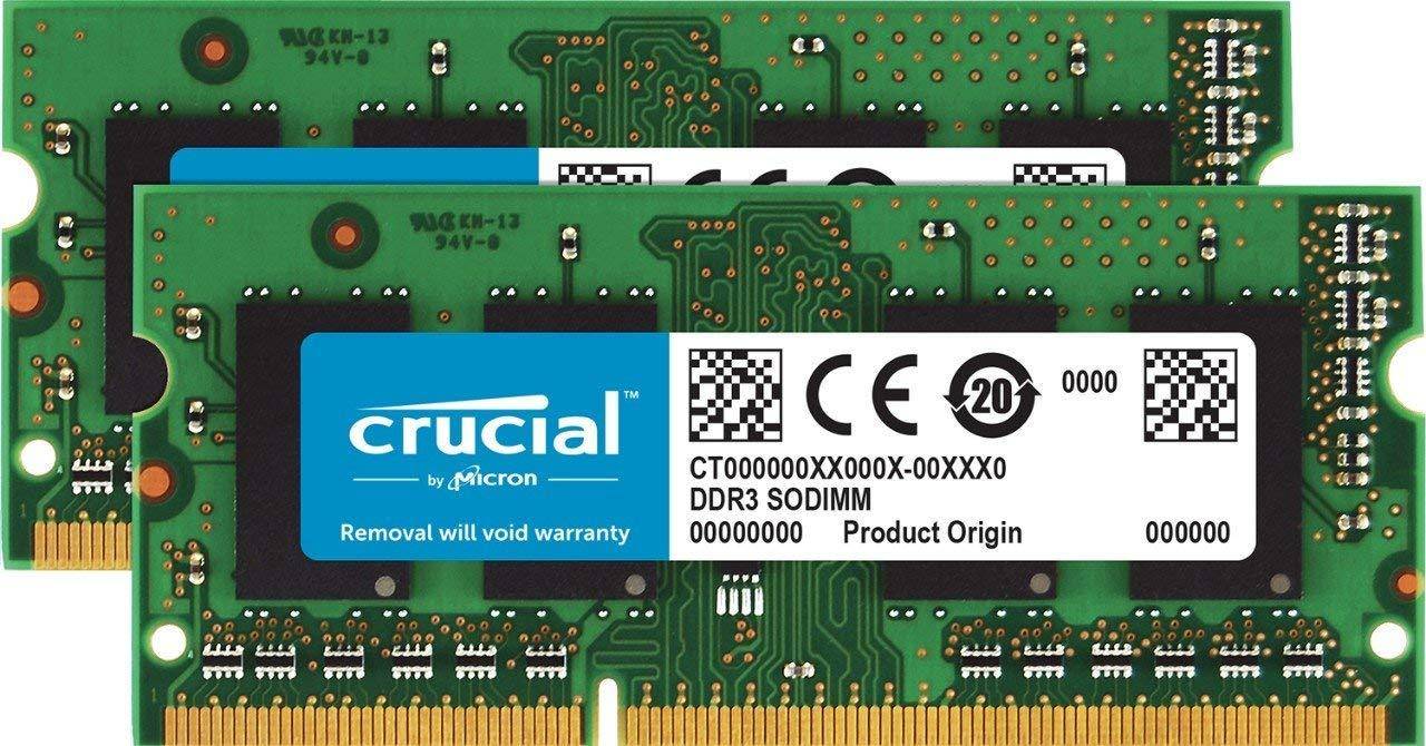 Crucial 8GB Kit (2 x 4GB) DDR3L 1333 SODIMM Memory for Mac zoom image