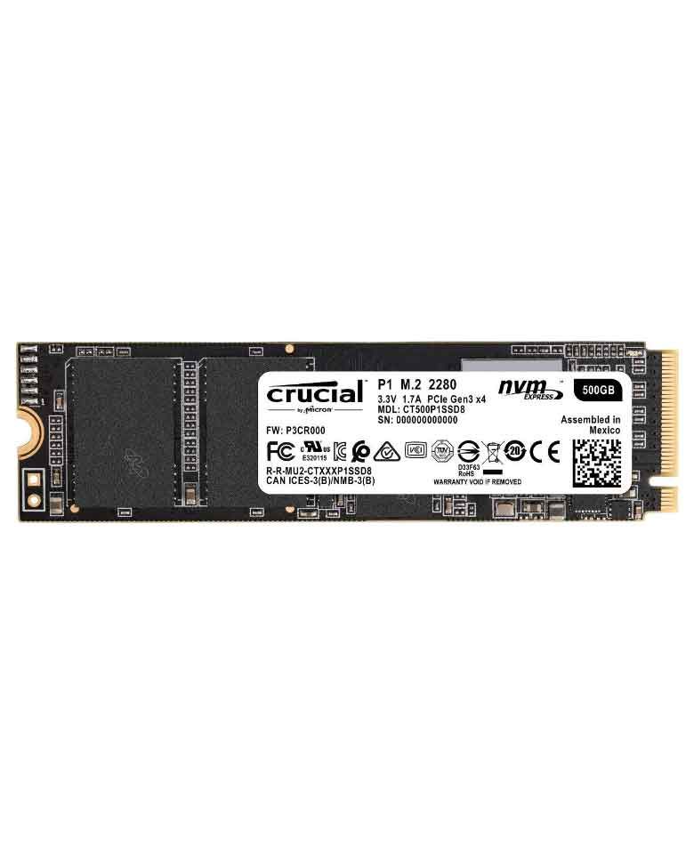 Crucial P1 500GB 3D NAND NVMe PCIe M.2 SSD zoom image