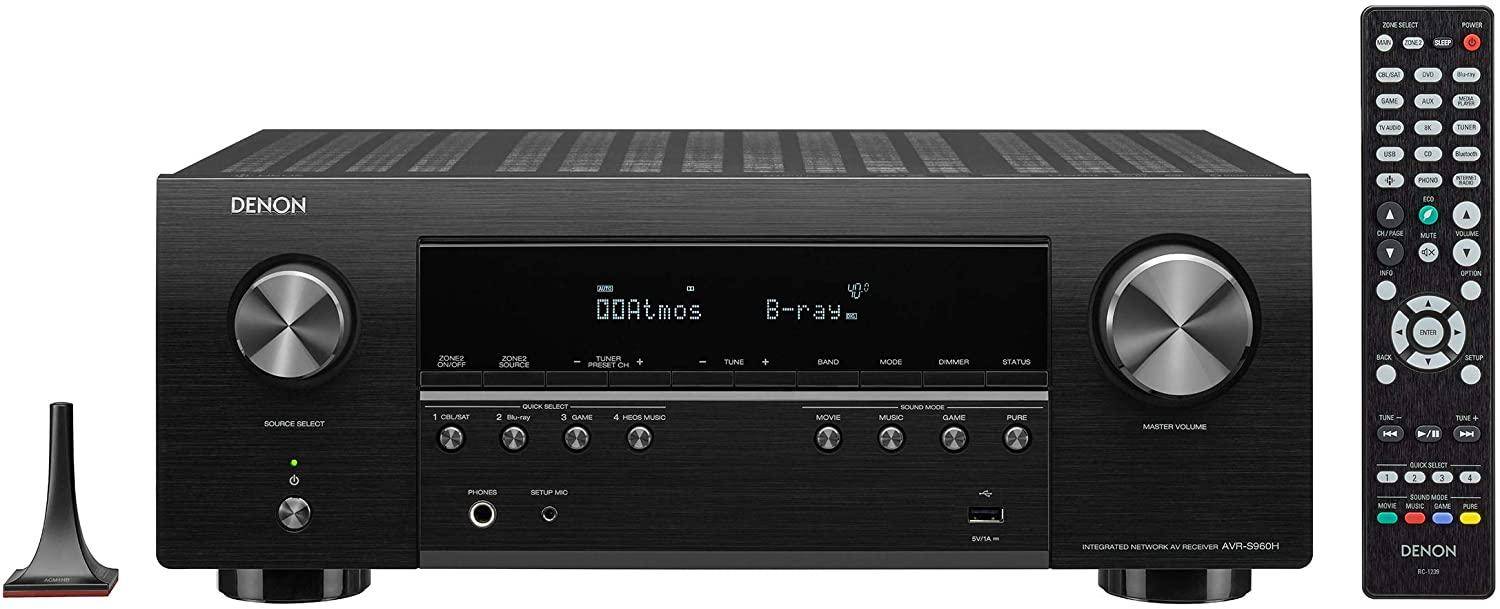 Denon AVR-S960H 7.2 Channel 8K AV Receiver With 3D Audio, Voice Control and HEOS Built-in zoom image