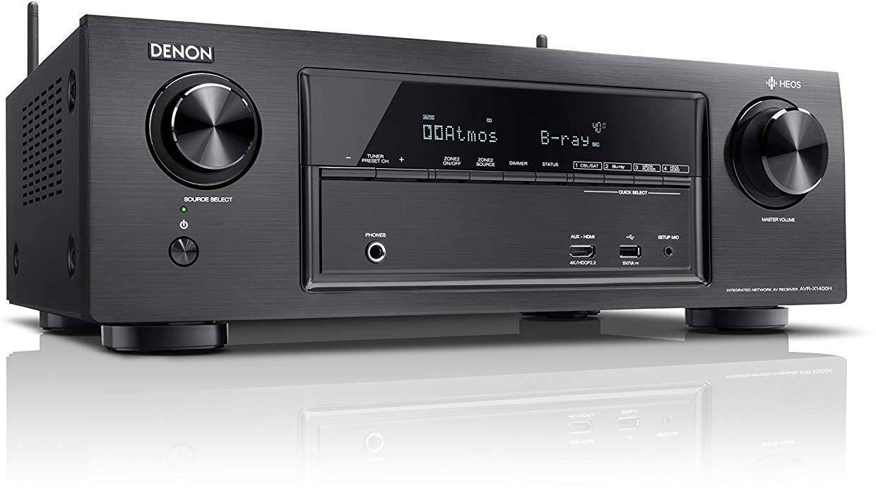 Denon AVR-X1400H 7.2-Channel Home Theater Receiver with Wi-Fi®, Dolby Atmos®, Apple® AirPlay® 2 With Built-In Heos zoom image