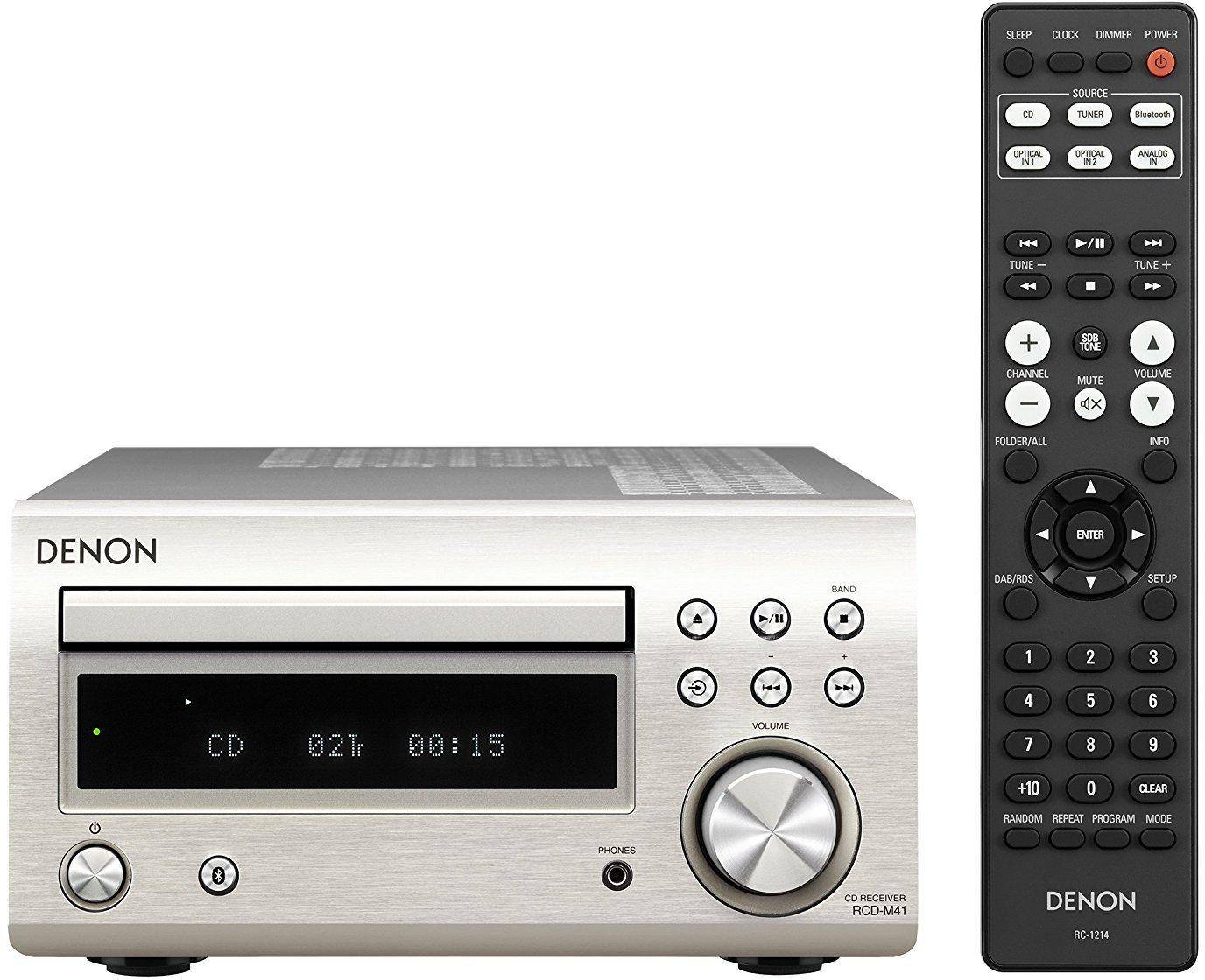 Denon RCD-M41 Micro Desktop Hi-Fi CD Receiver with Bluetooth and FM zoom image