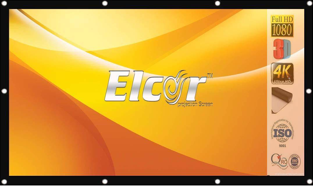 ELCOR 100 Inch Diagonal, 5ft x 7ft Eyelets Projector screen zoom image