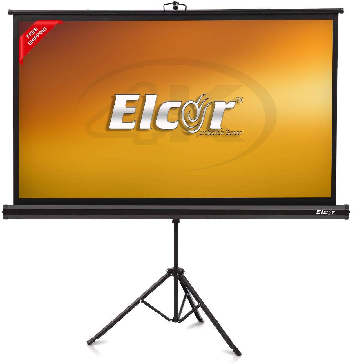 ELCOR 4ft X 7ft 106 inch Diagonal Tripod Projection Screen  zoom image
