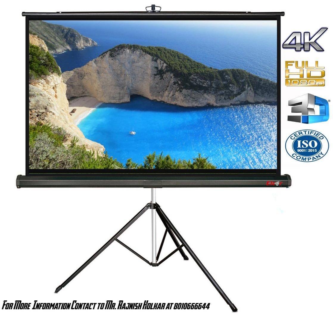 ELCOR 120 inch 6ft by 8ft HD Tripod Projector Screen zoom image