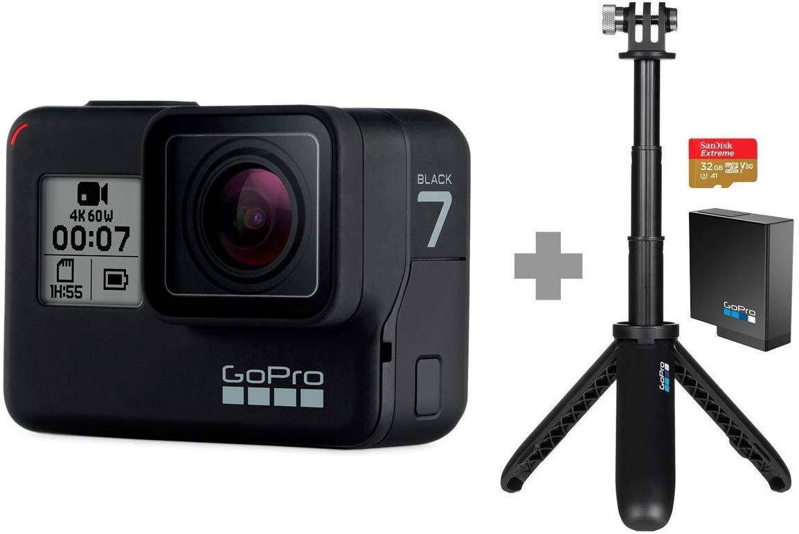 GoPro Hero 7 Black with Shorty, SD Card and Rechargeable Battery (CHDHX-701-RW) zoom image