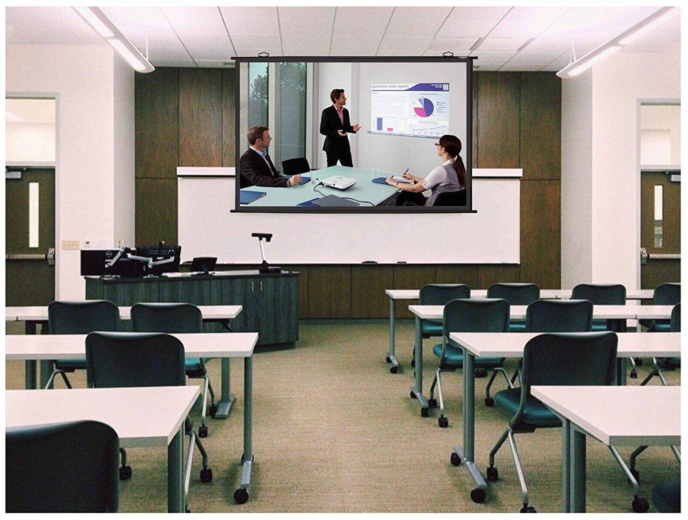 Inlight 12 x 7 ft 3D and 4K 16:9 Map Type Projector Screen zoom image