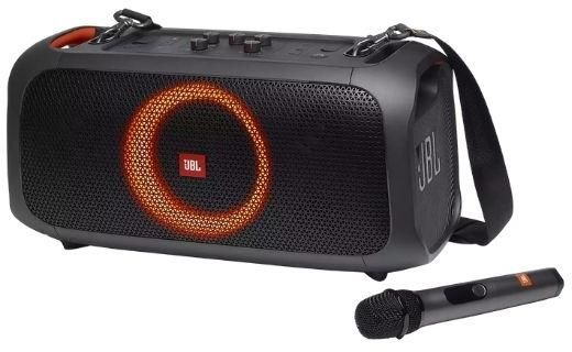 JBL PartyBox On-The-Go Portable Party Speaker With Built-in Lights And Wireless Mic zoom image