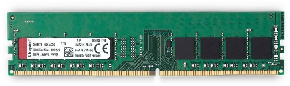 Kingston ValueRAM 8GB (8GBx1) 2400MHz DDR4 Non-ECC DIMM Desktop Memory (KVR24N17S8/8) zoom image