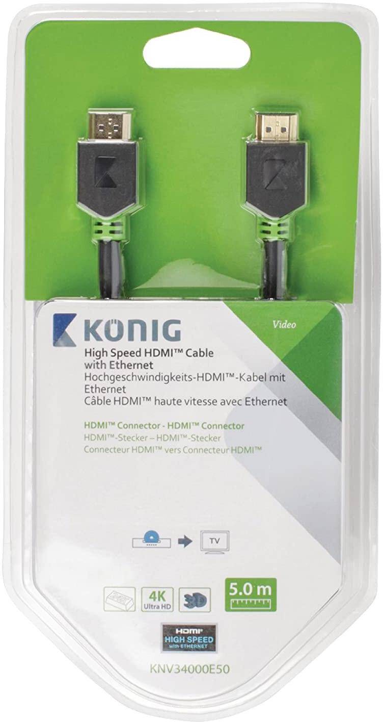 Konig High Speed HDMI Cable with HDMI Connector Data Cables 3 Meter zoom image