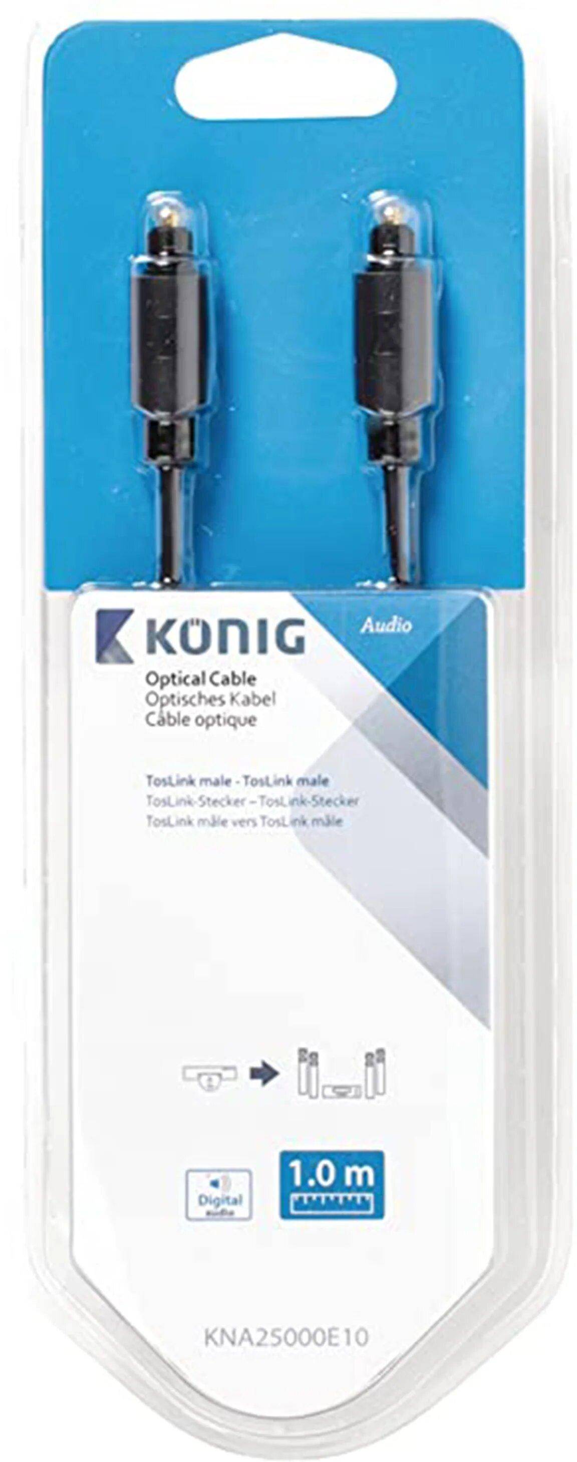 Konig Optical Cable Toslink Male - Male 1 Meter zoom image