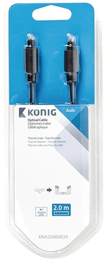 Konig Optical Cable Toslink Male - Male 2 Meter Length zoom image