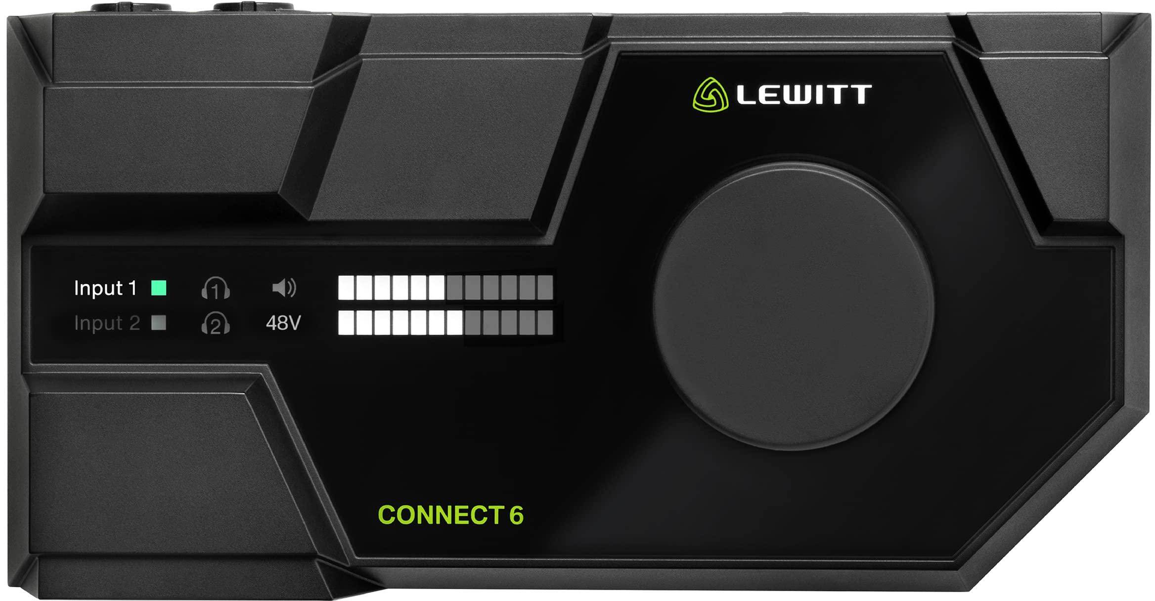Lewitt Connect 6 Dual USB-C audio 2 Mic Preamps 1 Stereo aux input for additional audio devices zoom image