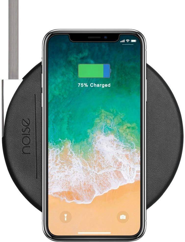 Noise Slimmest Fast QI Wireless Charging Pad with All QI Compatible Devices zoom image