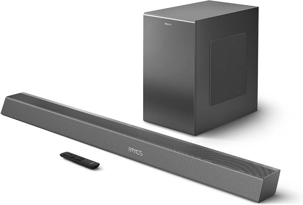 Philips TAB8947 Soundbar  5.1 Ch (3.1.2) Dolby Atmos with Wireless Subwoofer  zoom image