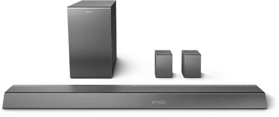 Philips TAB8967 Soundbar  7.1 Ch (5.1.2) Dolby Atmos Wireless Subwoofer Real Surround Sound  zoom image