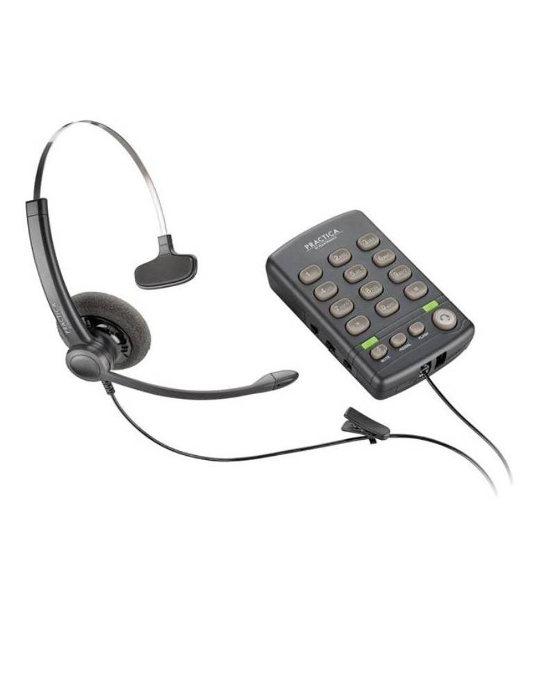 Plantronics Practica T110 Headset(SP12 Binaural) Headset & Dial Pad Call Center Headset  zoom image