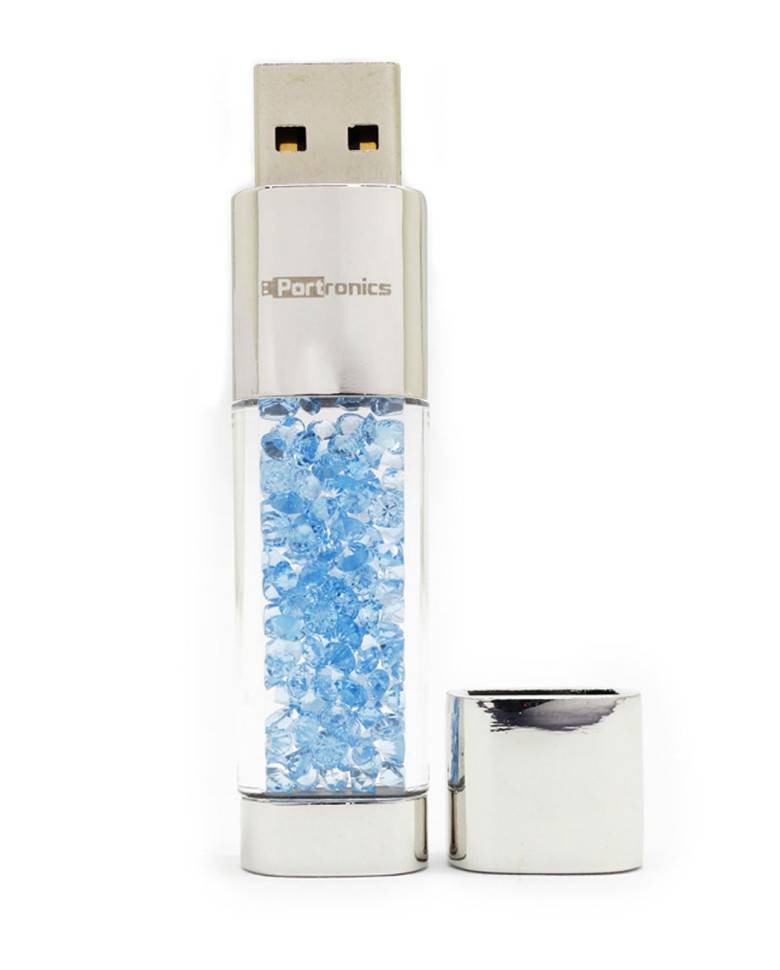 Portronics Crystal Bar 16GB Pen Drive (Blue) zoom image