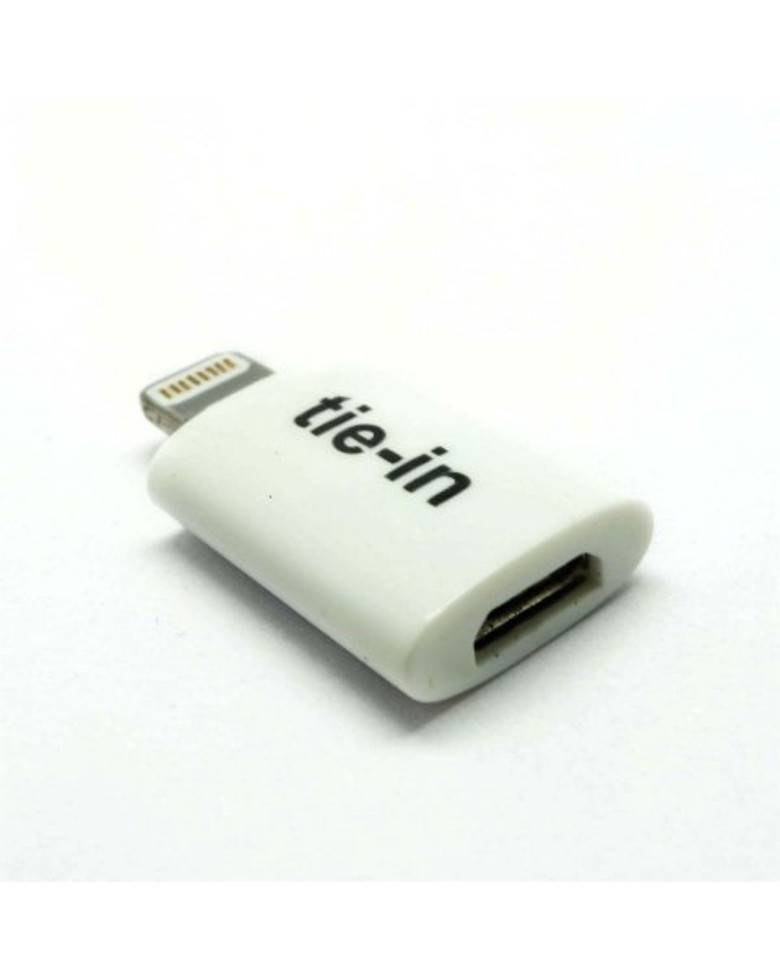 Portronics Tie-In Micro USB To Lighting Adapter (White) zoom image