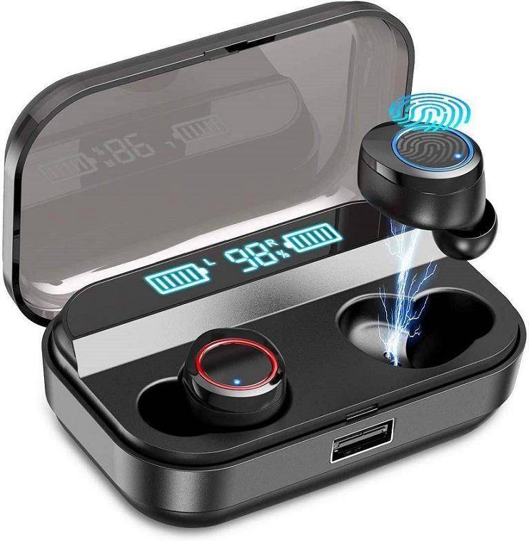 Ravtek Extreme E1 Powerful Bass True Wireless Earbuds with 3000 mAh Charging Case, IPX7 Waterproof zoom image