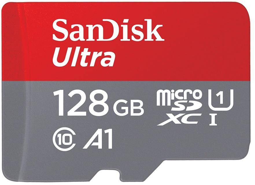 SanDisk 128GB A1 Memory Card Ultra microSDXC Class 10 with Adapter (SDSQUAR-128G-GO61A) zoom image