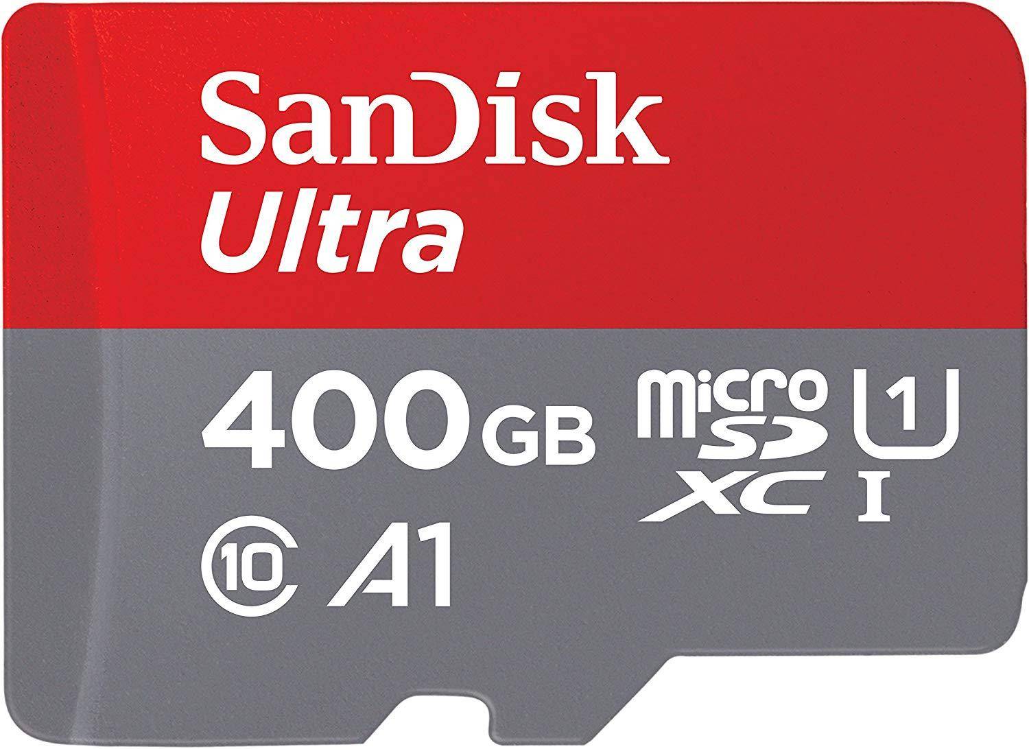 SanDisk Ultra A1 Class 10 MicroSDXC UHS-I 400GB Memory Card with Adapter (SDSQUAR-400G-GN6MA) zoom image