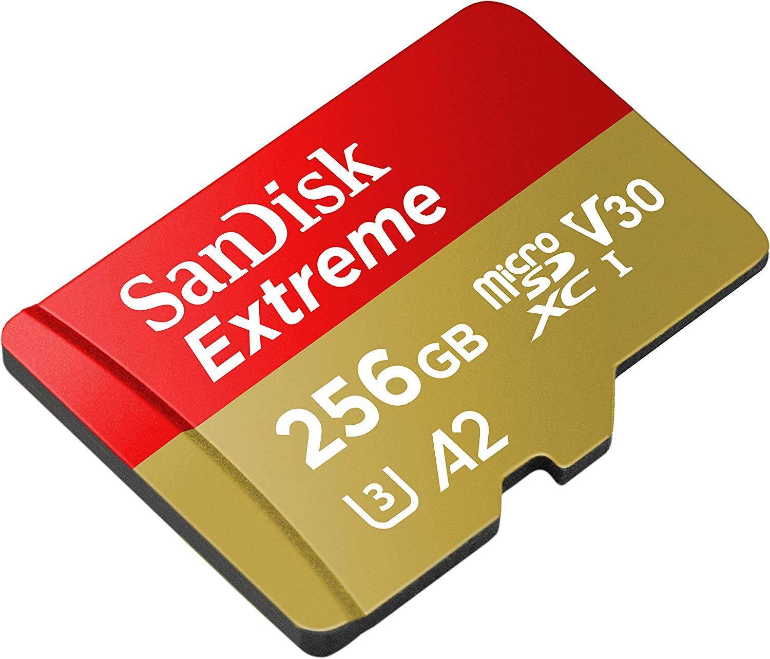 SanDisk 256GB Extreme MicroSD Card A2 for 4K Video Rec on Smartphones, Action Cams & Drones 170 MB/s UHS I U3( SDSQXA1-256G-GN6GN) zoom image