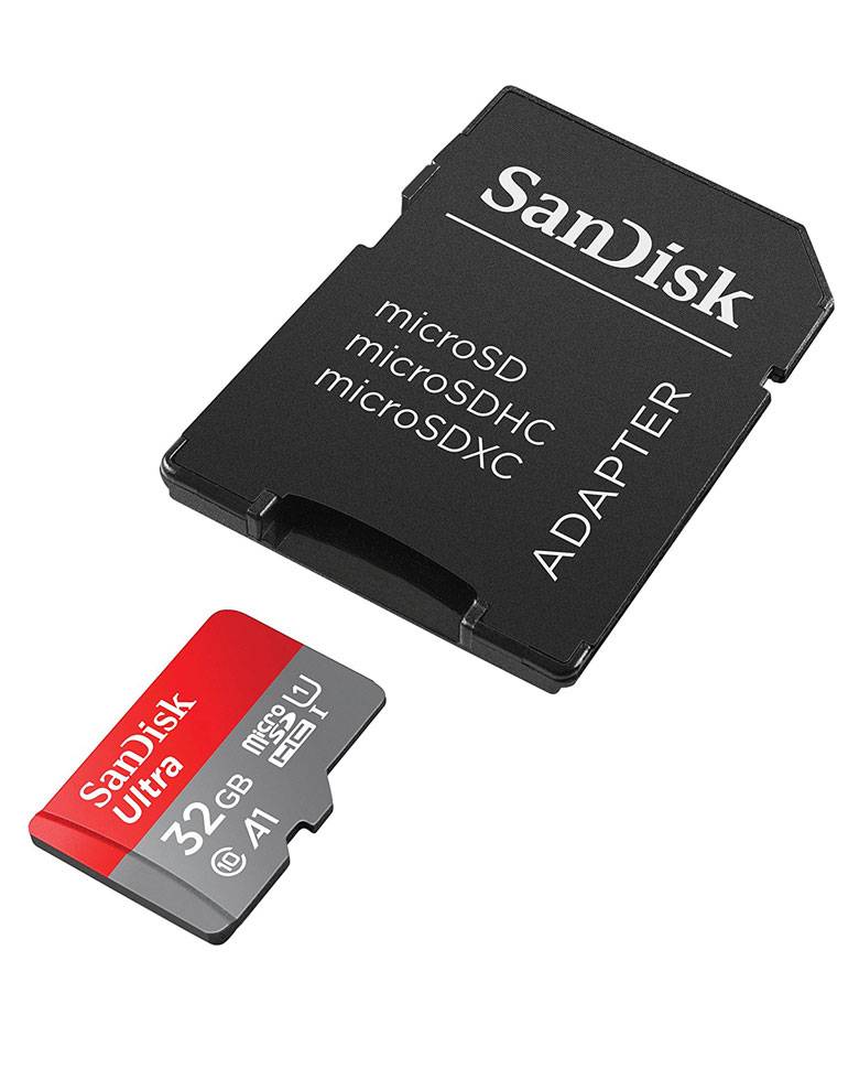 SanDisk 32GB A1 Class 10 microSDXC Memory Card with Adapter zoom image