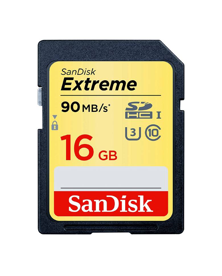SanDisk Extreme SDHC 16GB UHS-I 90MB/s MEMORY CARD zoom image