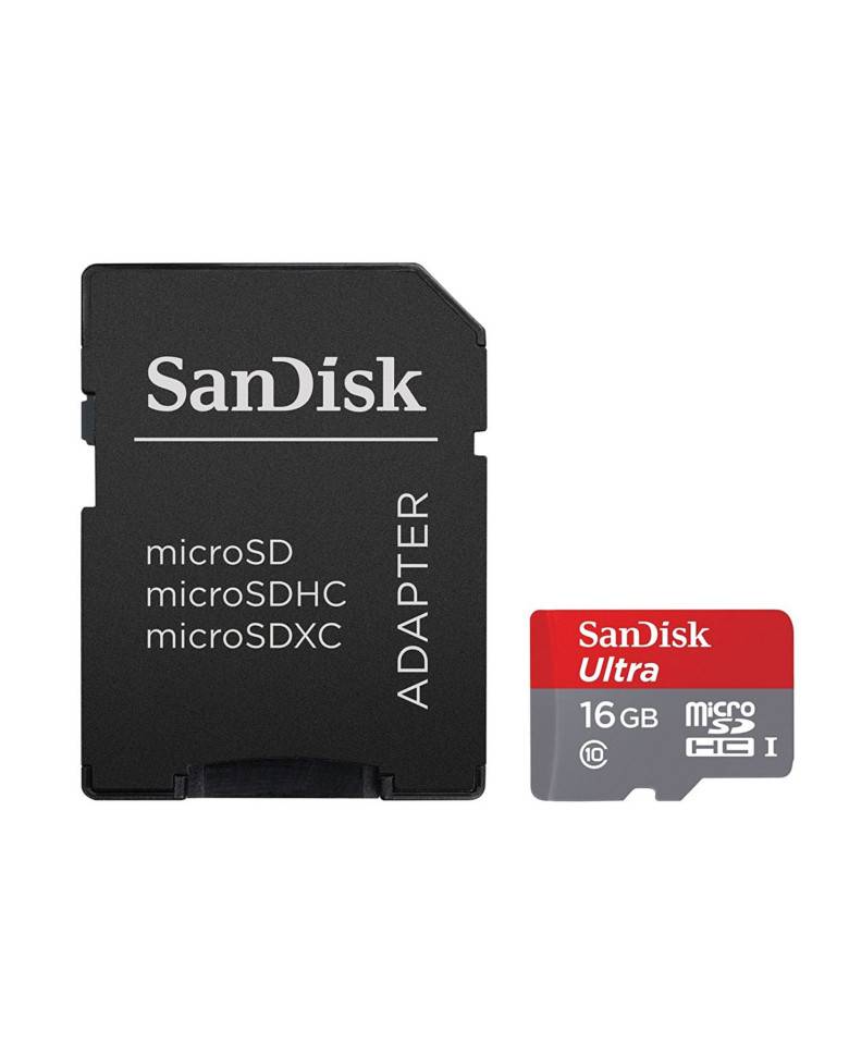 SanDisk Ultra MicroSDHC 16GB UHS-I Class 10 Memory Card With Adapter(80 MB/s Speed) zoom image