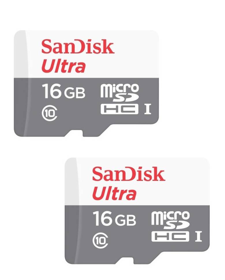 Sandisk 16GB Class 10 Ultra MicroSD Memory Card Combo (2 Pcs) zoom image