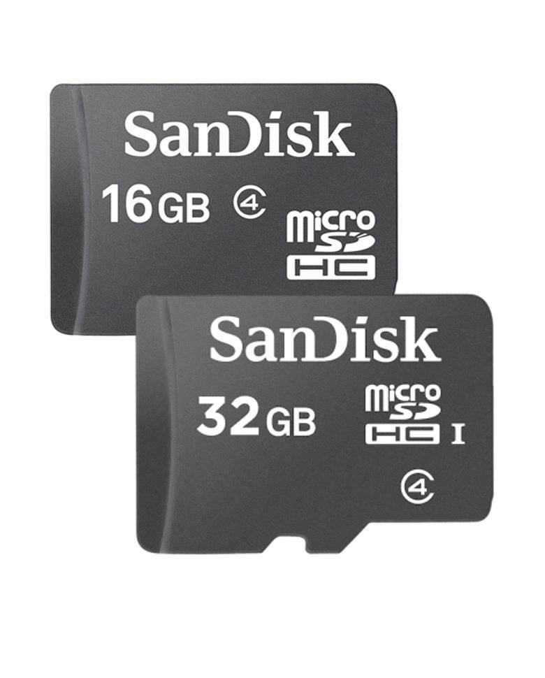 Sandisk 16GB & 32GB Class 4 MicroSD Memory Cards Combo zoom image