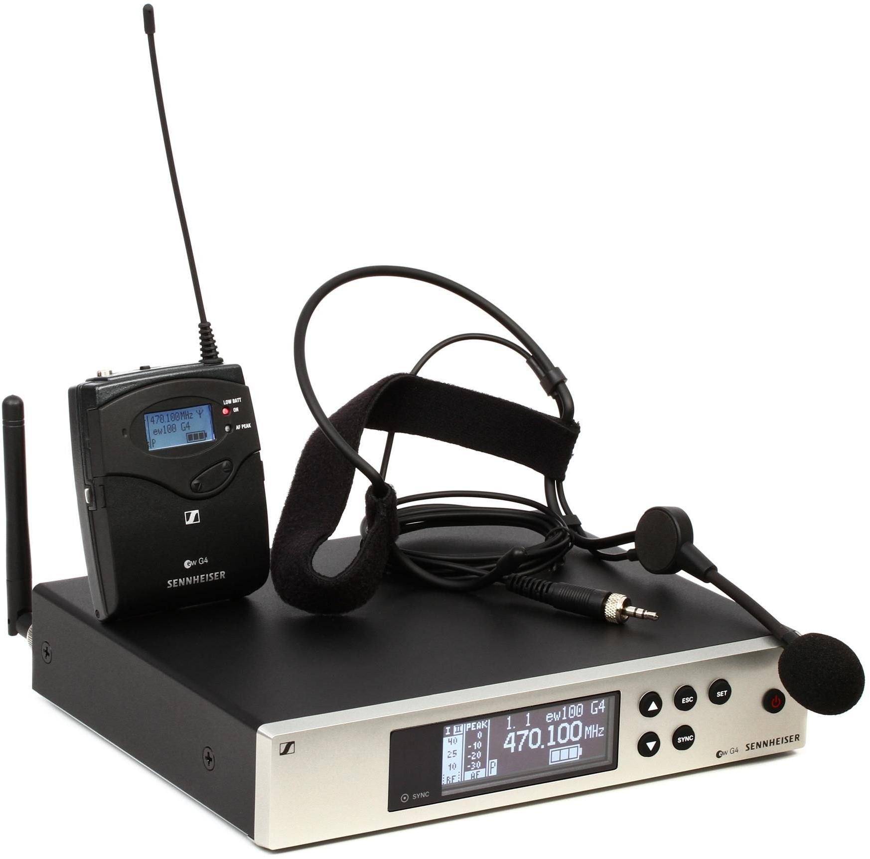 Sennheiser EW 100 G4-ME3 Wireless Headworn Microphone System for Live Performance and Presentation. zoom image