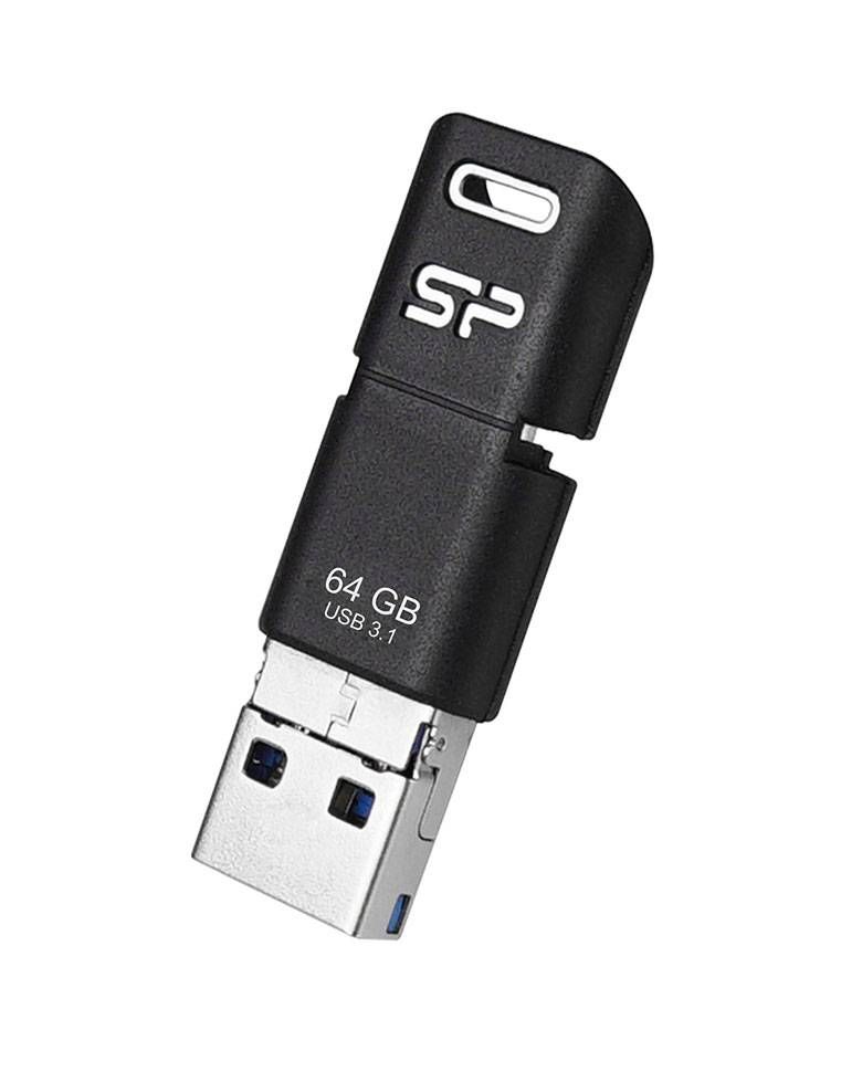 Silicon Power 64GB Flash Drive 3 In 1 USB Type-C, Micro B and Type-A USB 3.1 Gen1 Flash Drive for PCs & Macs, and Micro-B Smartphones or Tablets  zoom image